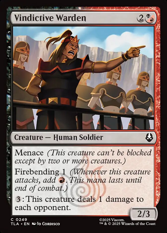 Vindictive Warden 249/286 (Avatar: The Last Airbender) - Foil