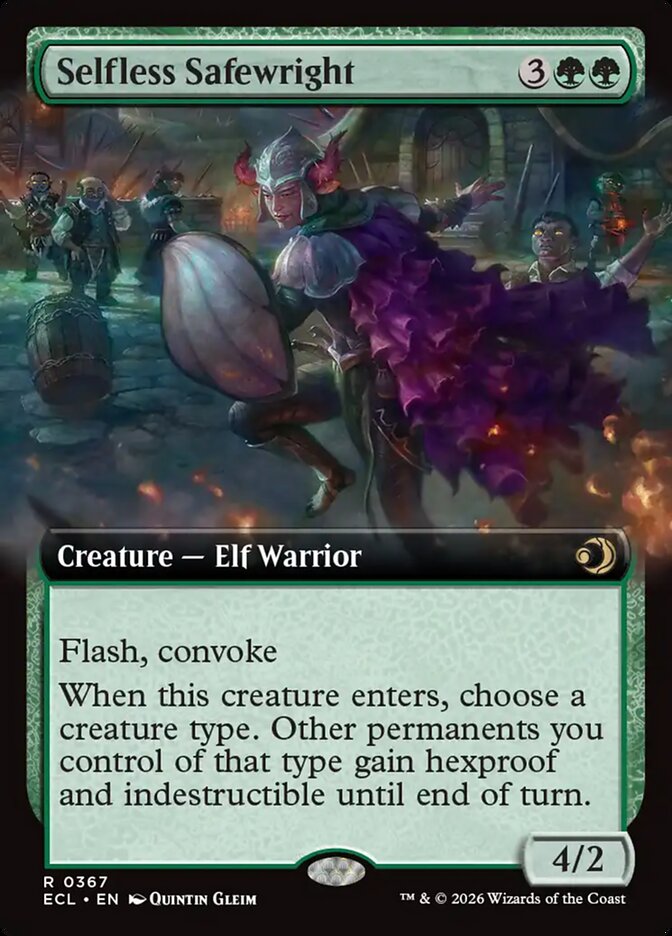 Selfless Safewright Extended Art 367 (Lorwyn Eclipsed) - Extended Art