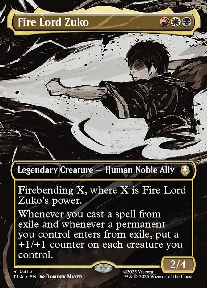 Fire Lord Zuko 315 (Avatar: The Last Airbender) - Borderless