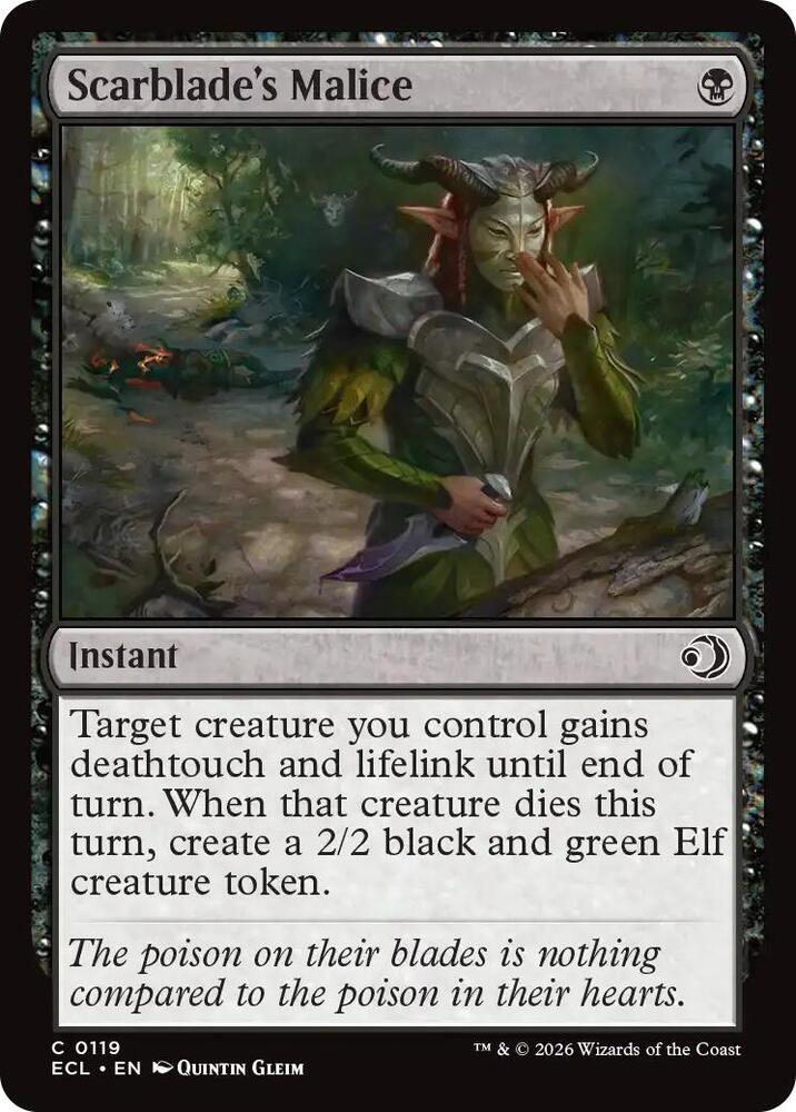 Scarblade's Malice 119 (Lorwyn Eclipsed) - Foil