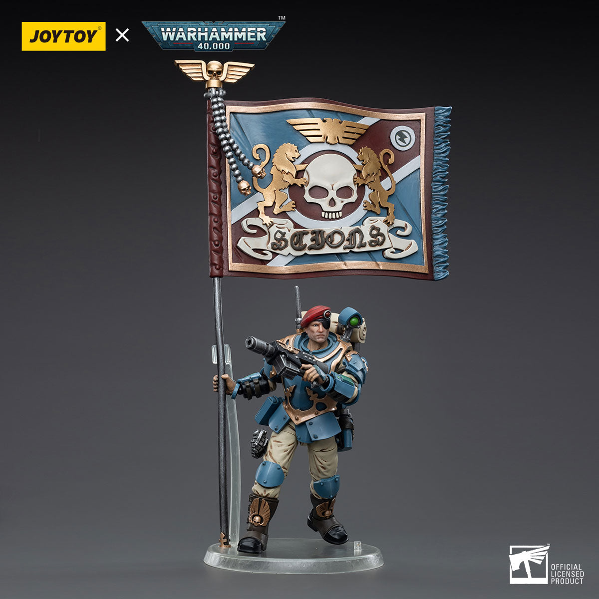 Warhammer Collectibles 1/18 Scale Astra Militarum 55th Kappic Eagles Banner Bearer - Good Games