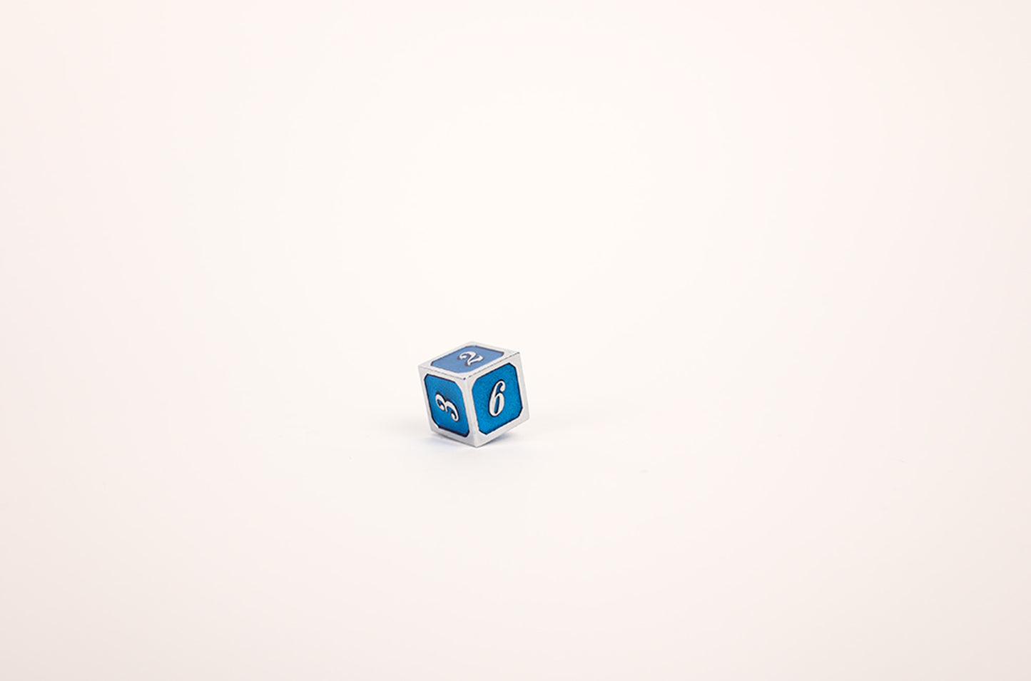 LPG Dice Set - Metal RPG Serif Blue/Silver - Good Games