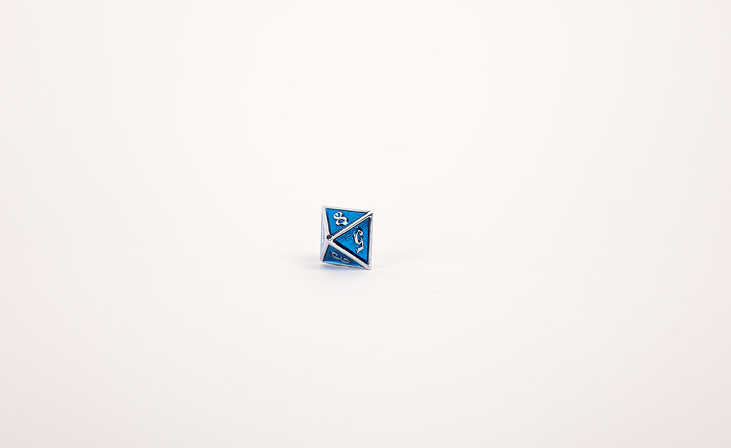 LPG Dice Set - Metal RPG Serif Blue/Silver - Good Games