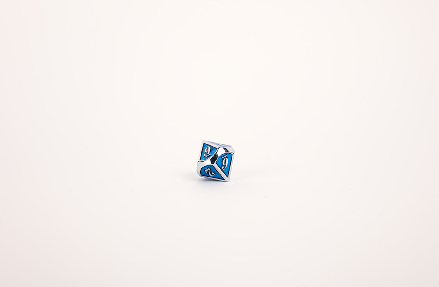 LPG Dice Set - Metal RPG Serif Blue/Silver - Good Games