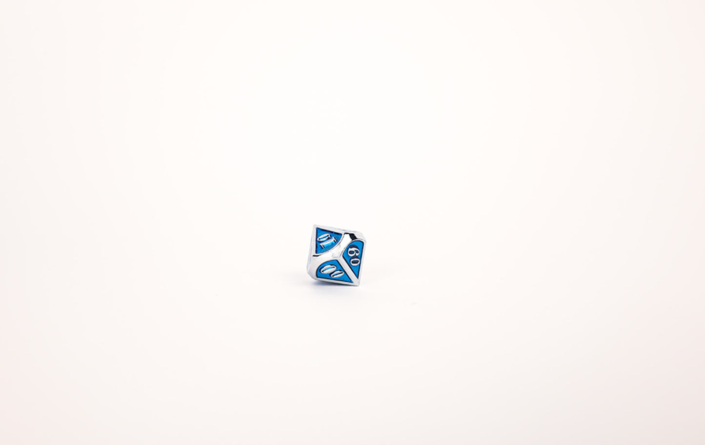 LPG Dice Set - Metal RPG Serif Blue/Silver - Good Games