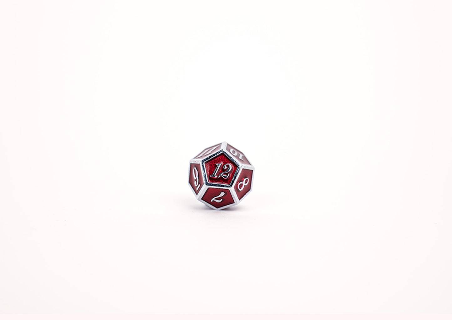 LPG Dice Set - Metal RPG Serif Red/Silver - Good Games