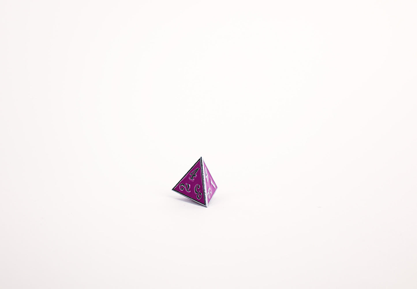 LPG Dice Set - Metal RPG Serif Purple/Silver - Good Games