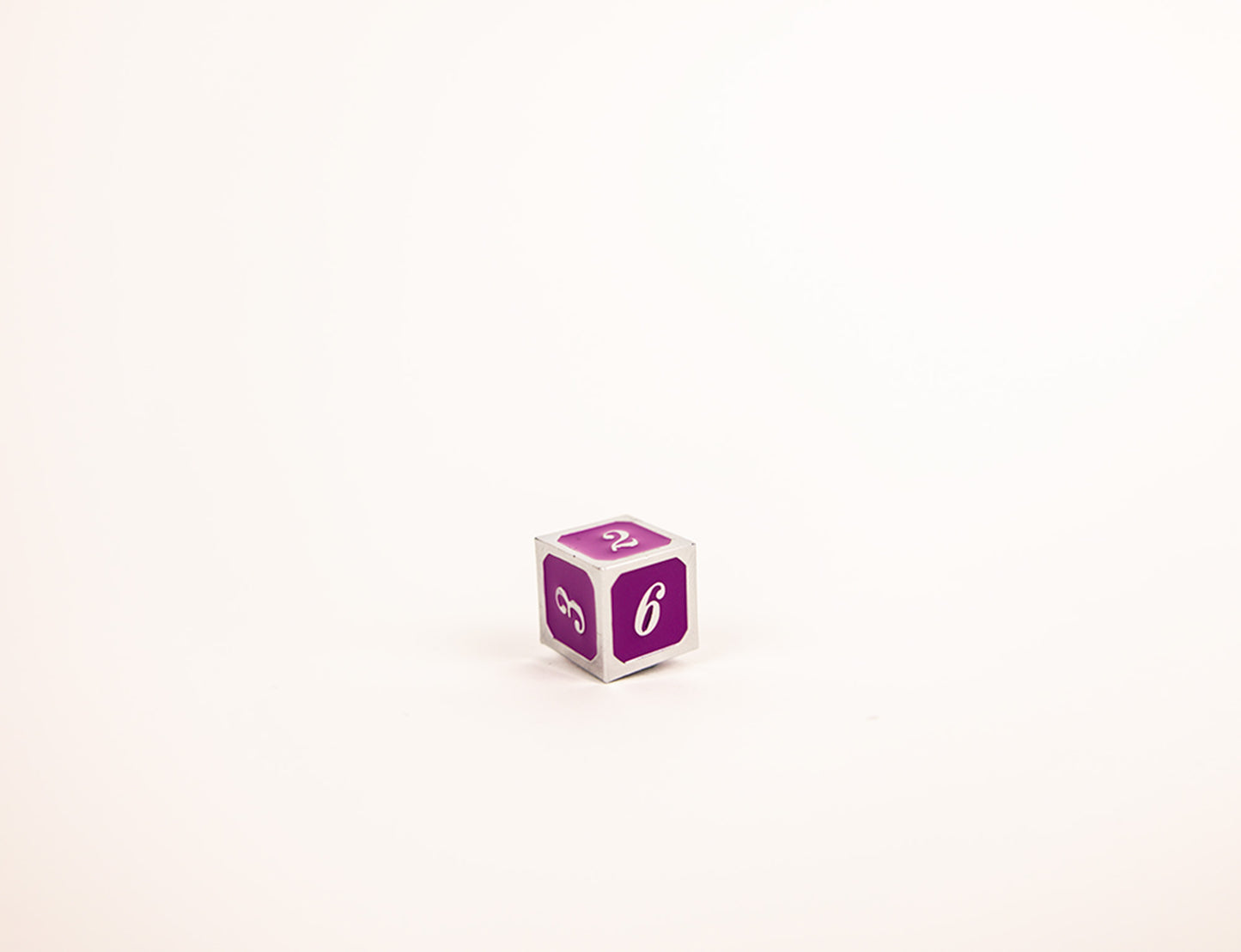 LPG Dice Set - Metal RPG Serif Purple/Silver - Good Games