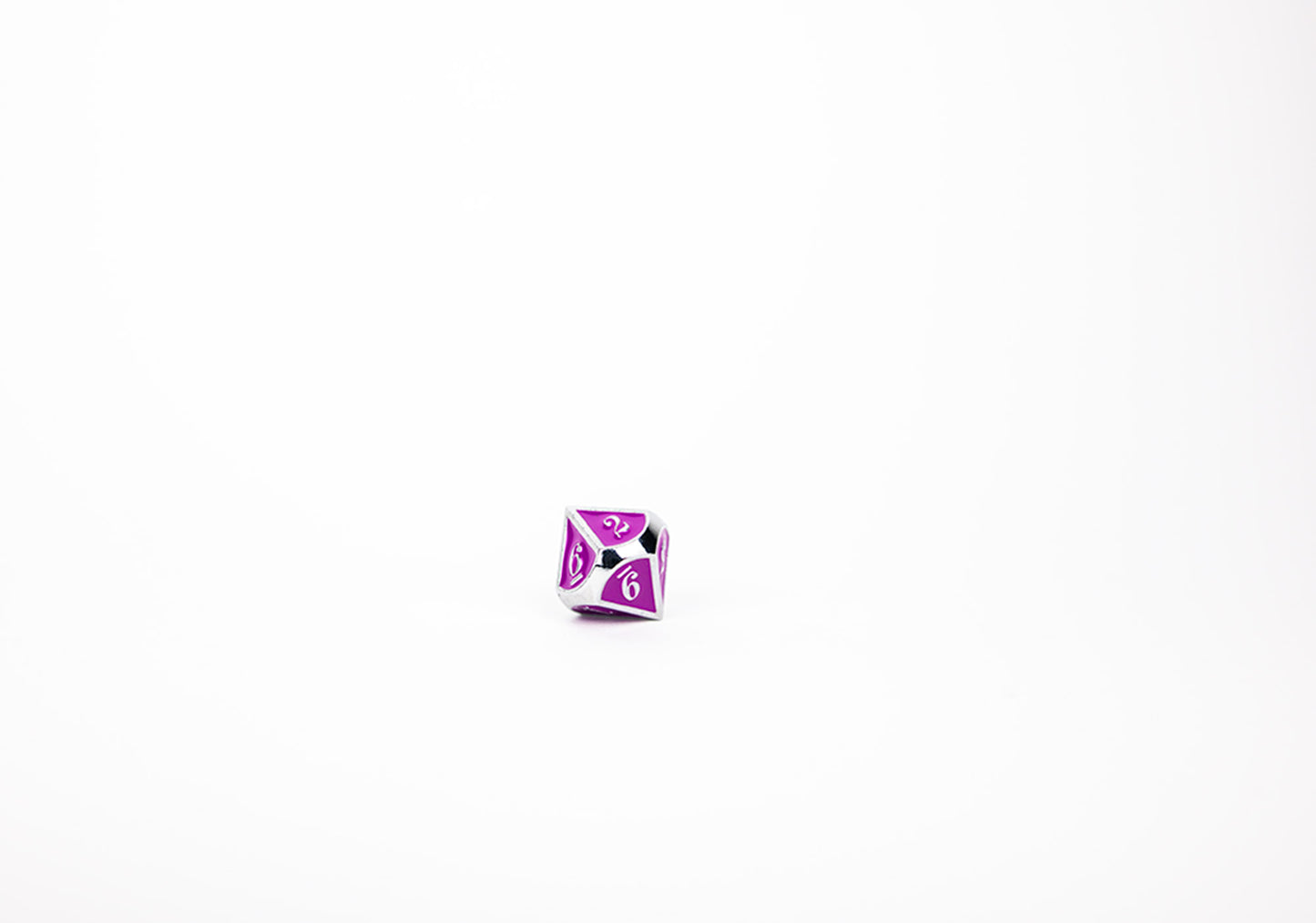 LPG Dice Set - Metal RPG Serif Purple/Silver - Good Games