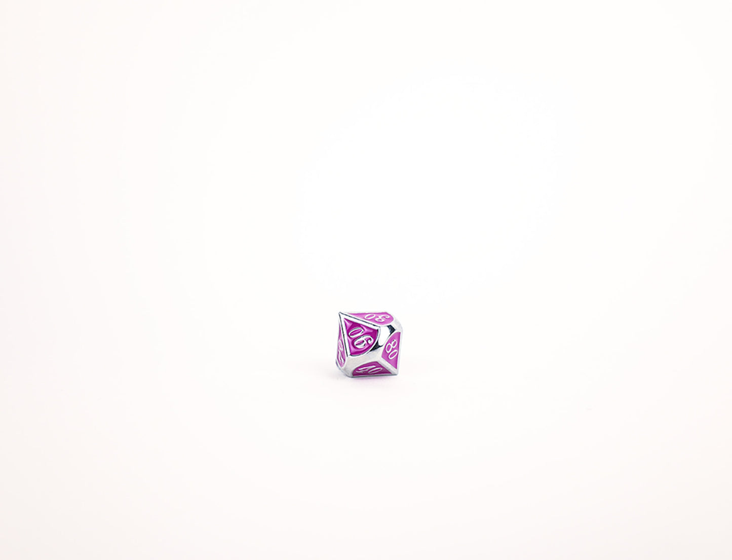 LPG Dice Set - Metal RPG Serif Purple/Silver - Good Games