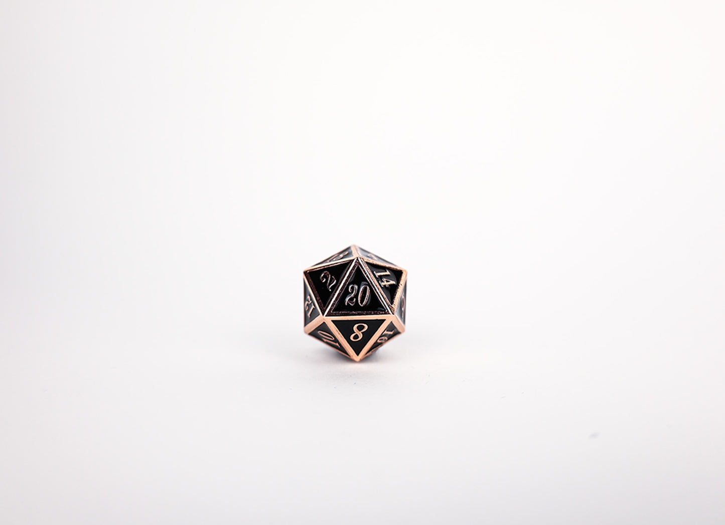 LPG Dice Set - Metal RPG Serif Black/Brass - Good Games