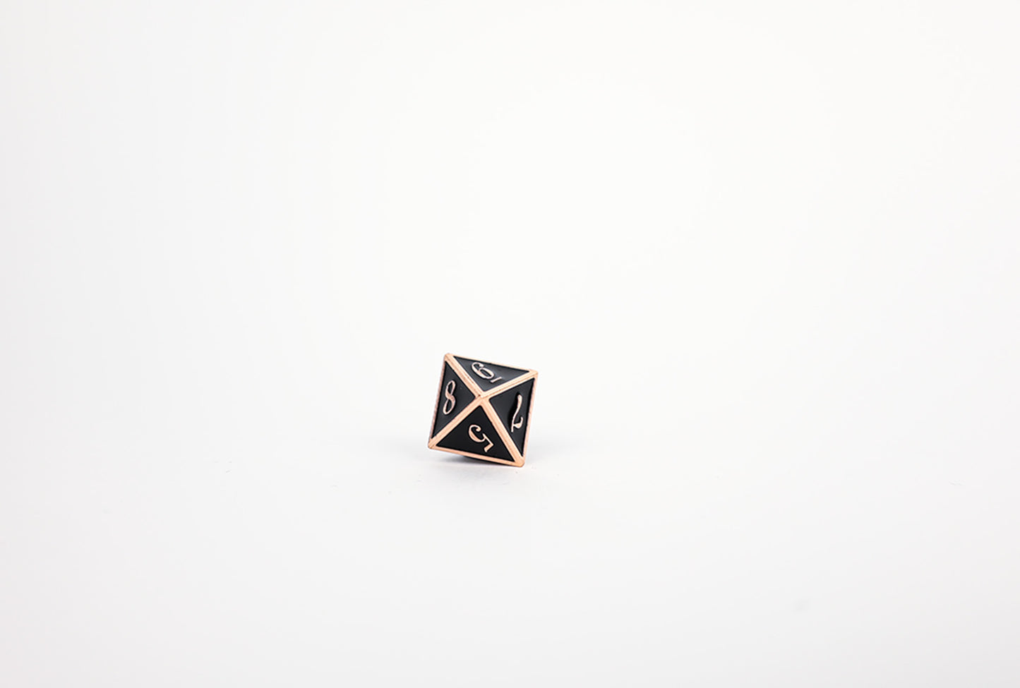 LPG Dice Set - Metal RPG Serif Black/Brass - Good Games