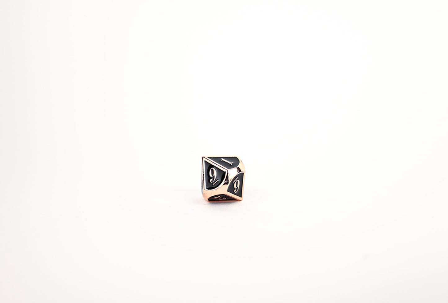 LPG Dice Set - Metal RPG Serif Black/Brass - Good Games