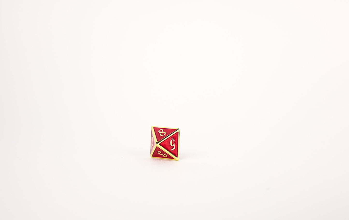 LPG Dice Set - Metal RPG Serif Red/Gold - Good Games