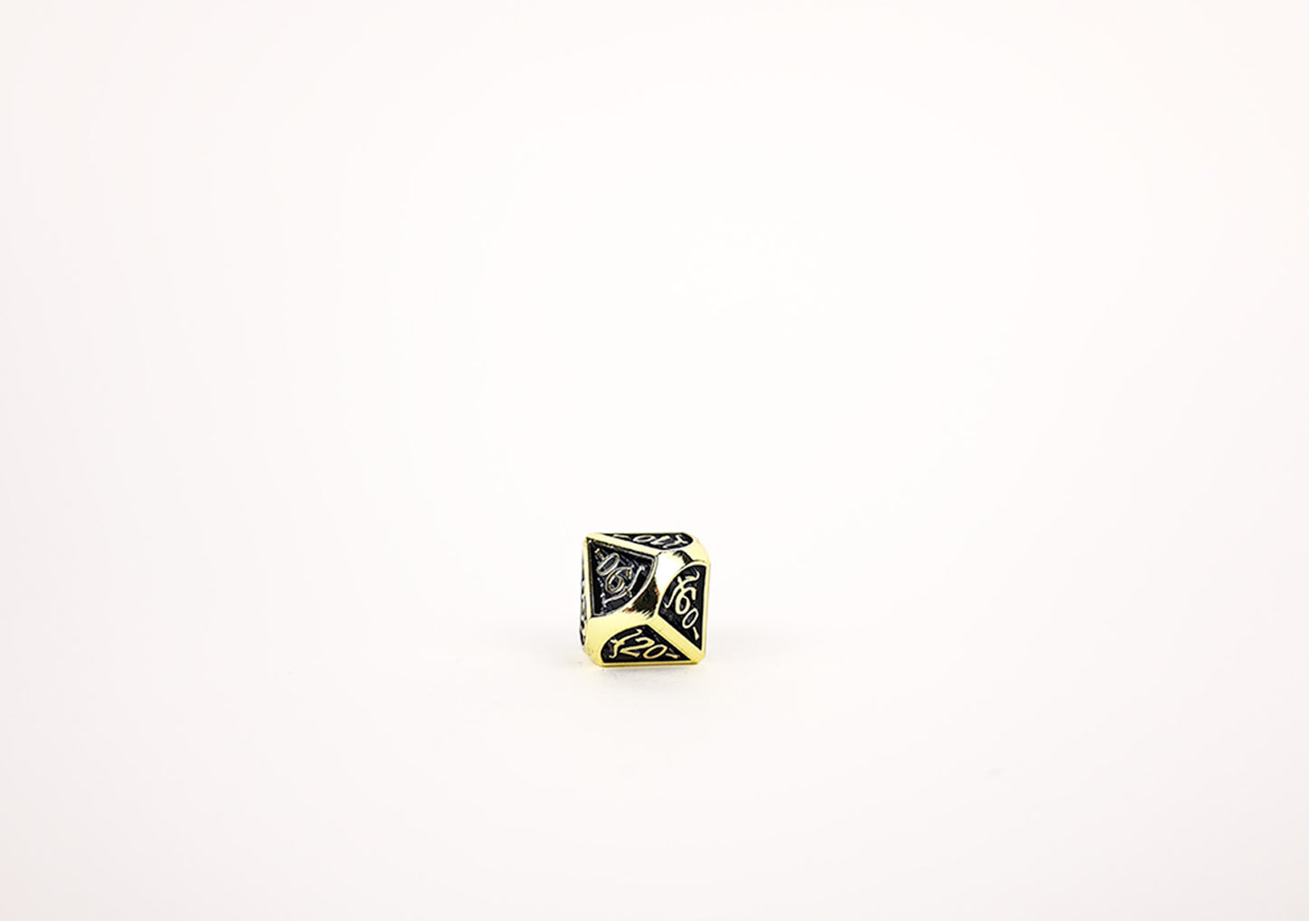 LPG Dice Set - Metal RPG Draco Bright Black/Gold - Good Games