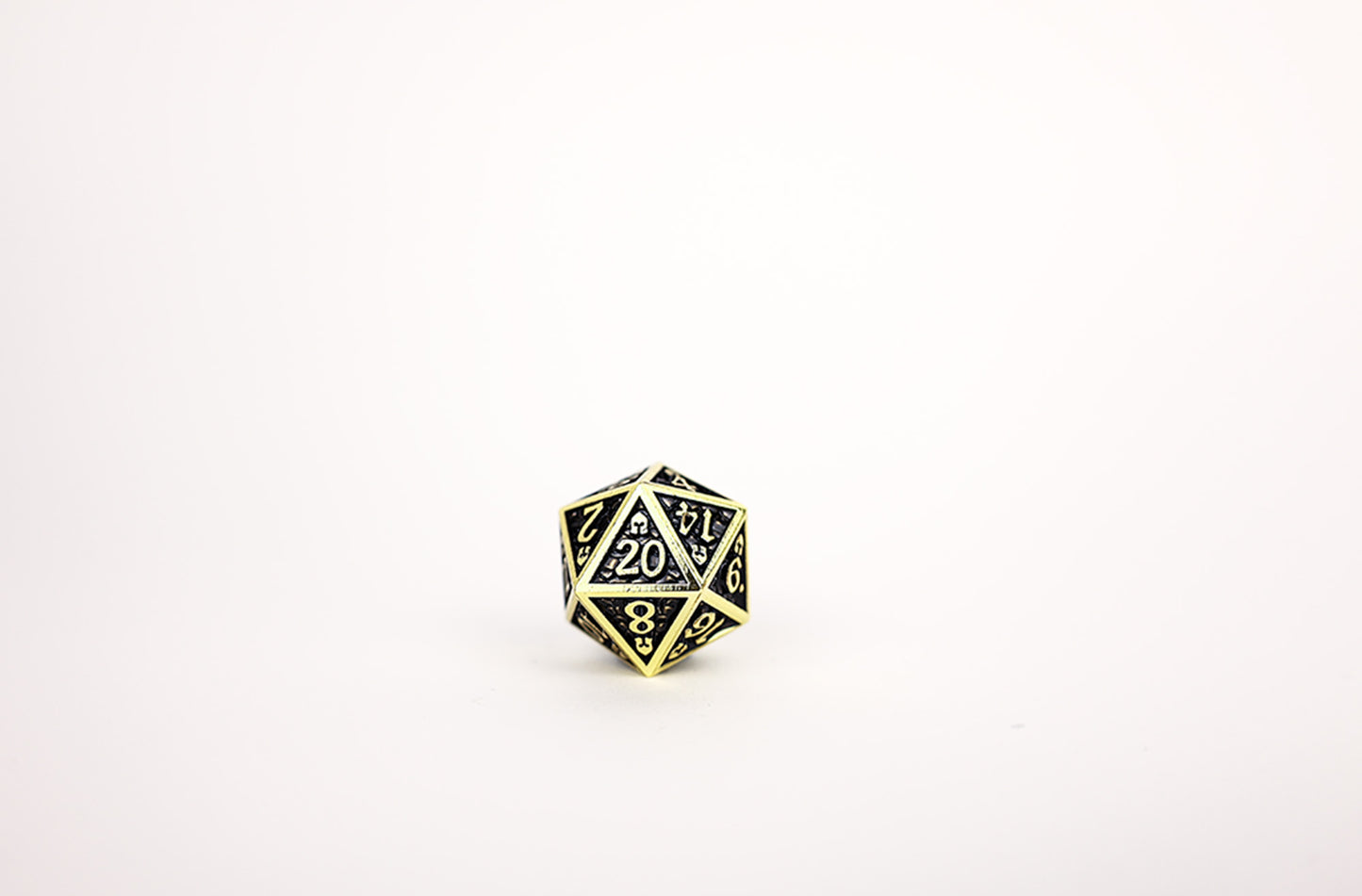 LPG Dice Set - Metal RPG Draco Bright Black/Gold - Good Games
