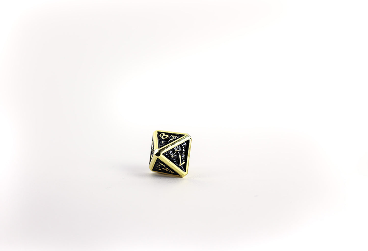 LPG Dice Set - Metal RPG Draco Bright Black/Gold - Good Games