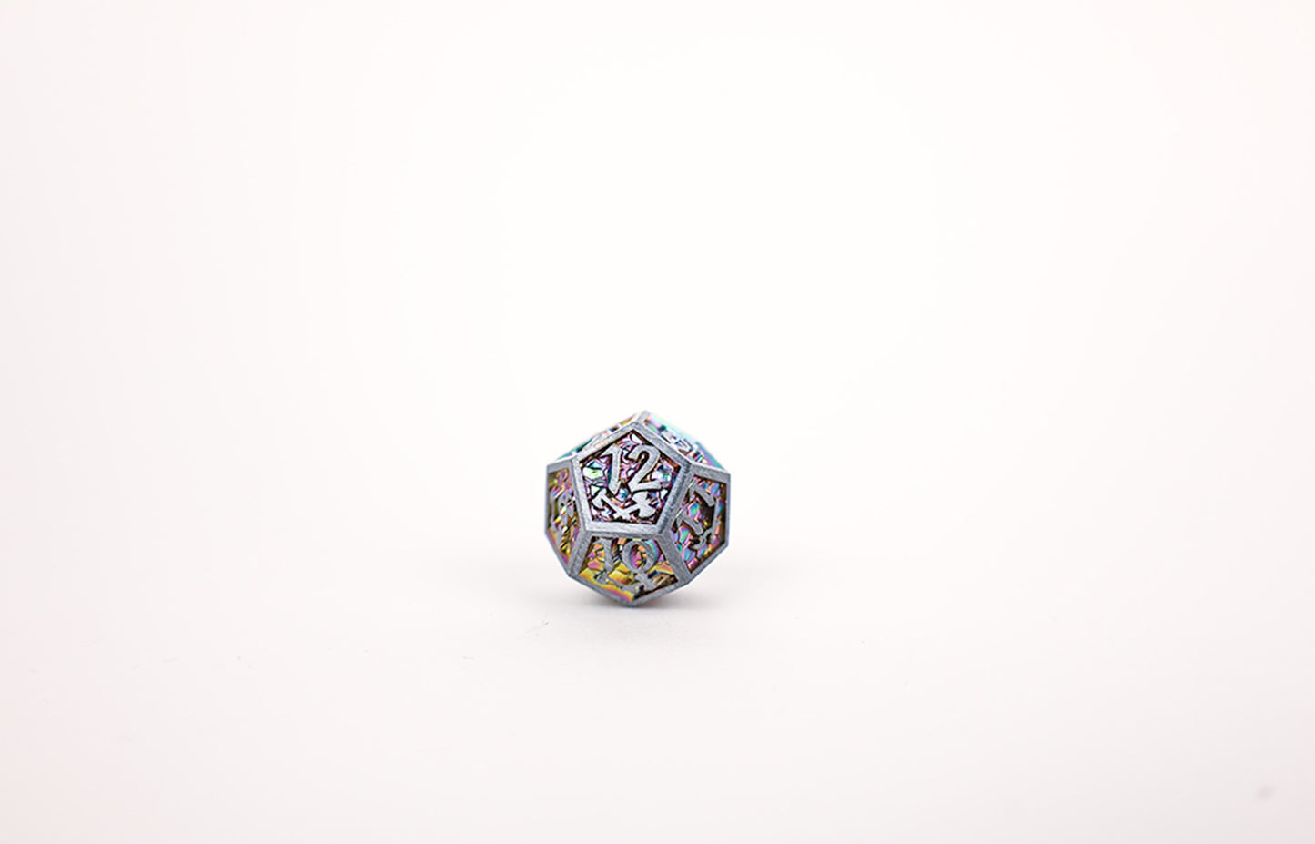 LPG Dice Set - Metal RPG Draco Bright Rainbow/Silver - Good Games