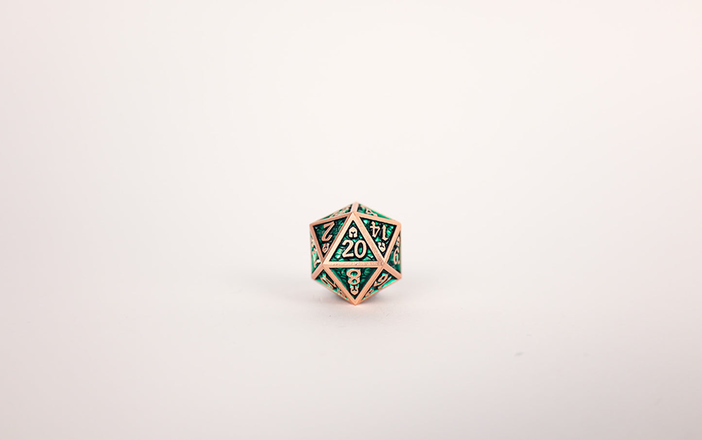 LPG Dice Set - Metal RPG Draco Dark Green/Brass - Good Games