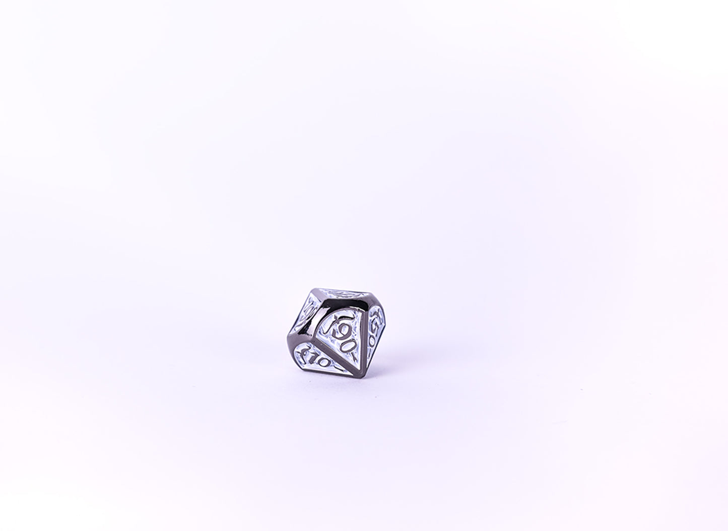 LPG Dice Set - Metal RPG Draco Dark Light Blue/Silver - Good Games