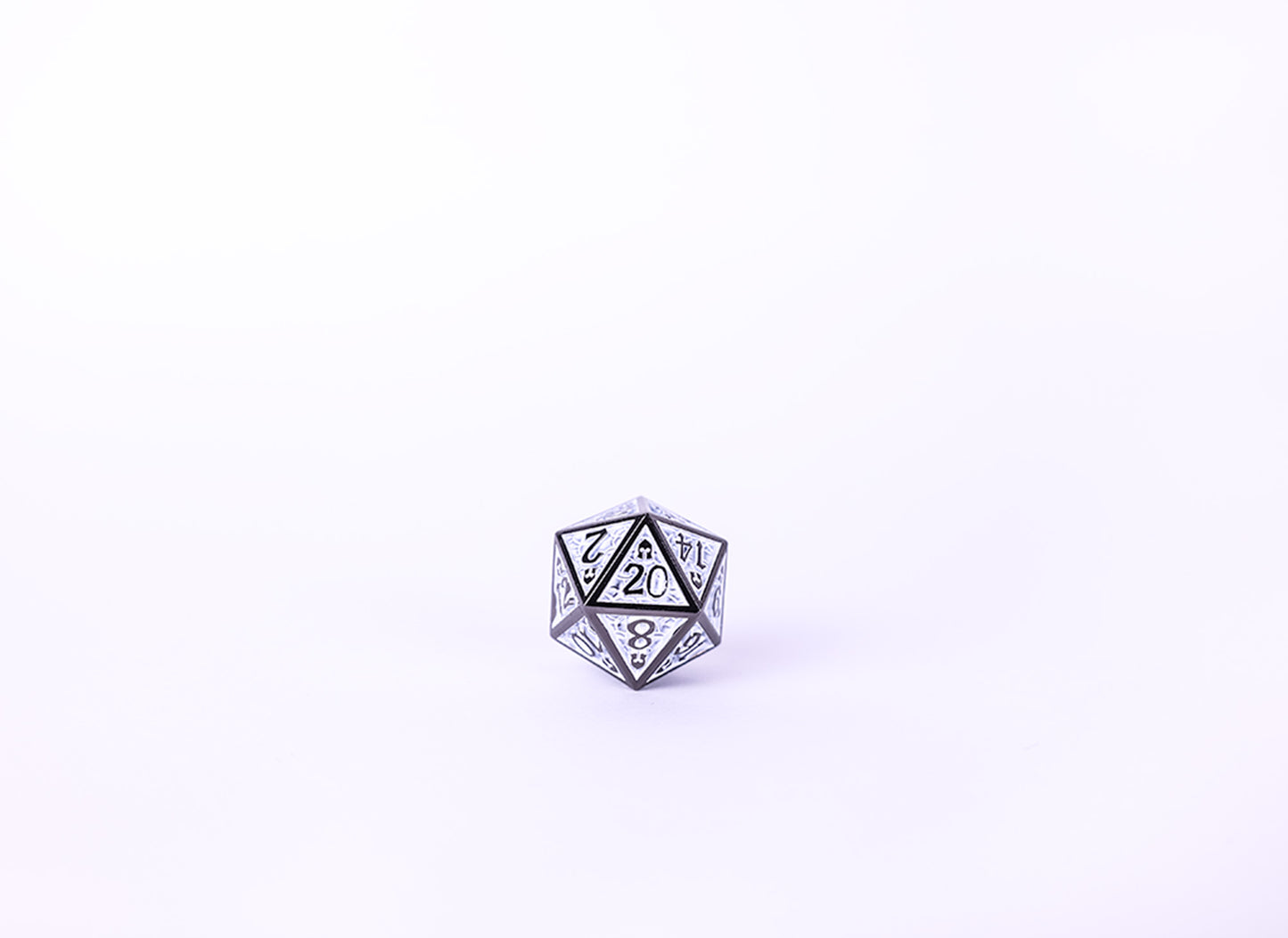 LPG Dice Set - Metal RPG Draco Dark Light Blue/Silver - Good Games