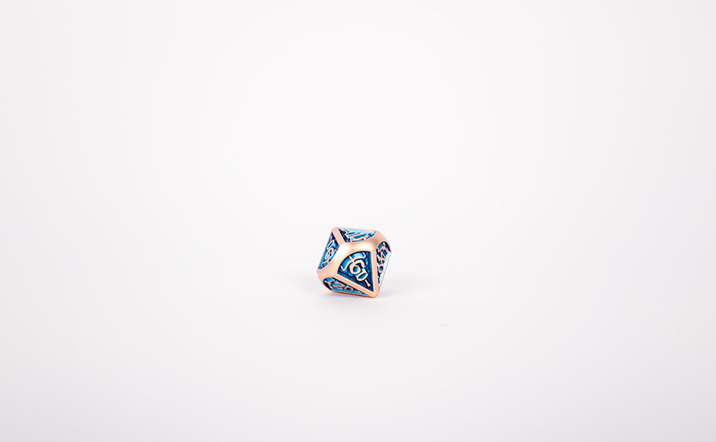 LPG Dice Set - Metal RPG Draco Dark Blue/Brass - Good Games
