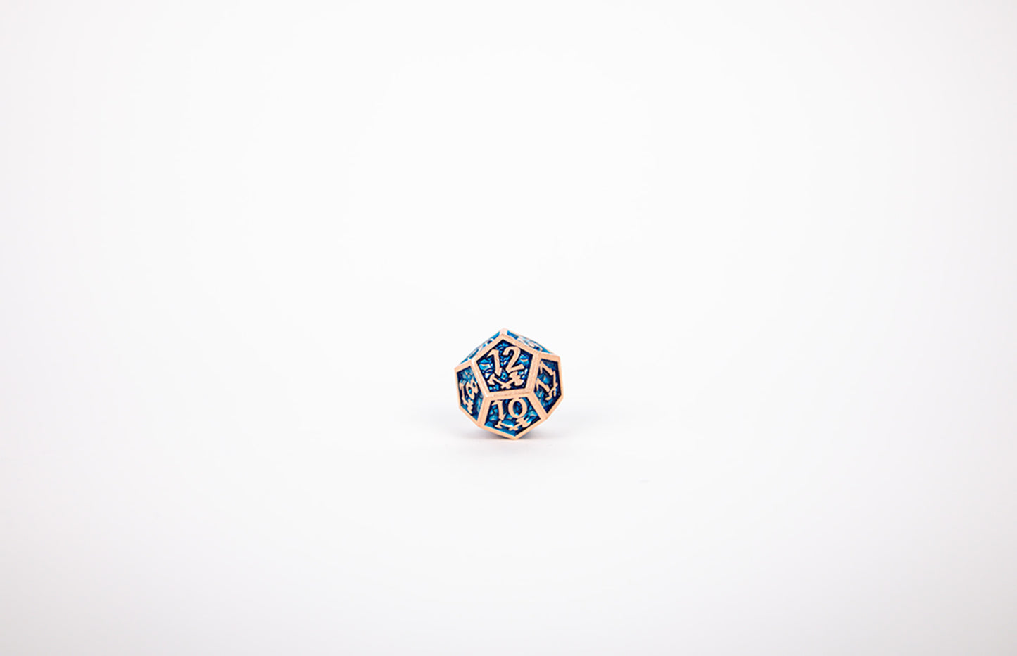 LPG Dice Set - Metal RPG Draco Dark Blue/Brass - Good Games