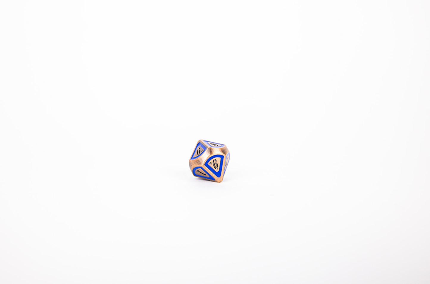 LPG Dice Set - Metal RPG Concentric Blue/Black/Brass - Good Games