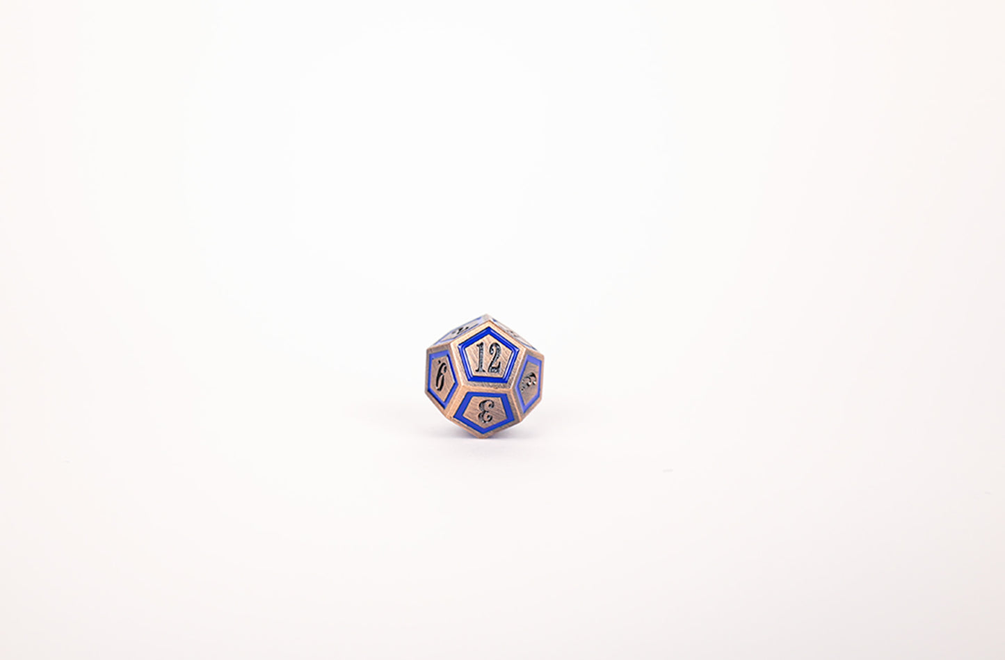 LPG Dice Set - Metal RPG Concentric Blue/Black/Brass - Good Games
