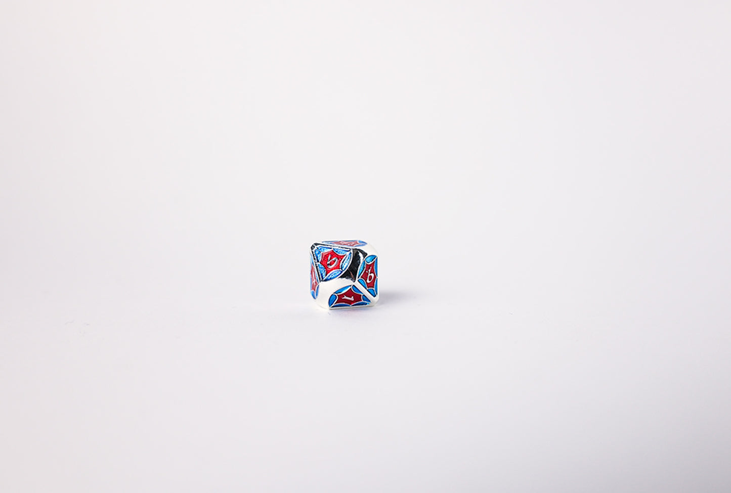 LPG Dice Set - Metal RPG Leadlight Red/Blue/Silver - Good Games