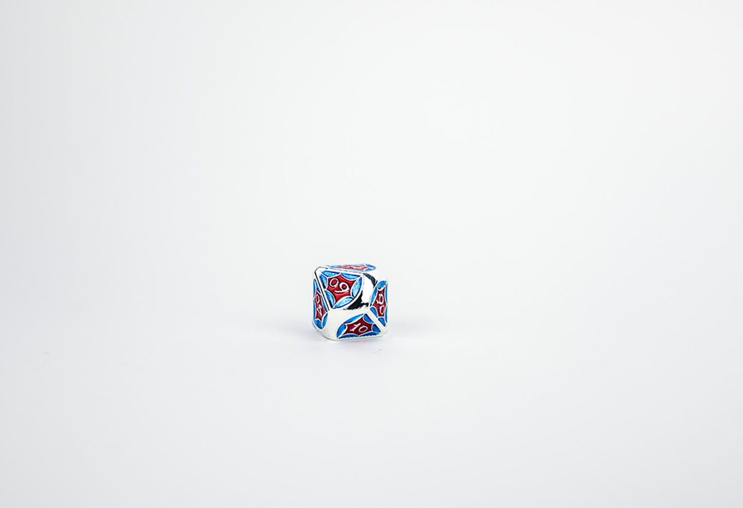 LPG Dice Set - Metal RPG Leadlight Red/Blue/Silver - Good Games