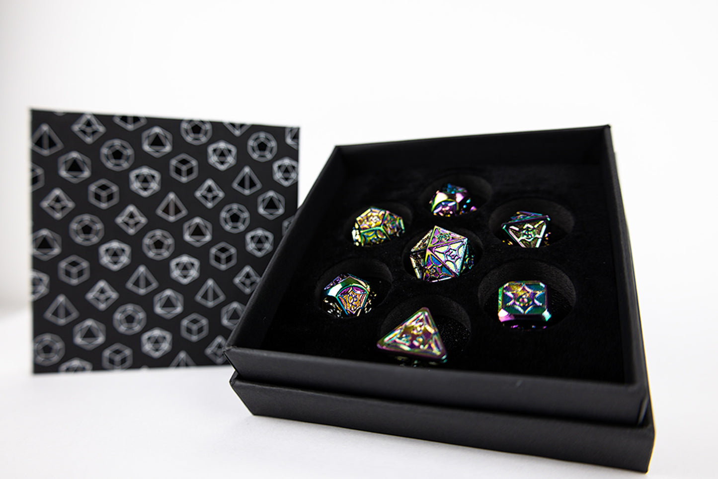 LPG Dice Set - Metal RPG Leadlight Dazzle Dark - Good Games