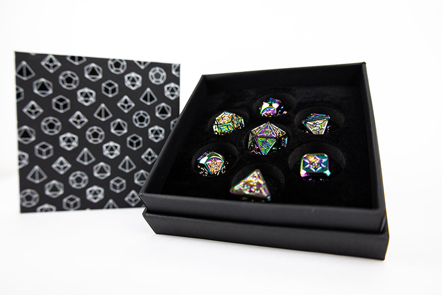 LPG Dice Set - Metal RPG Leadlight Dazzle Dark - Good Games