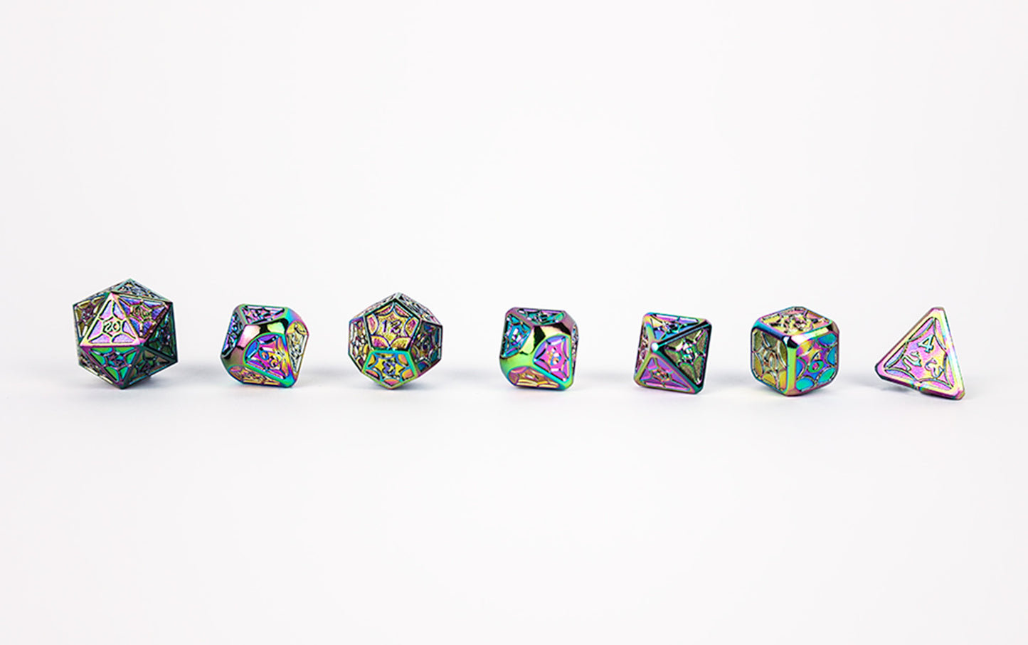 LPG Dice Set - Metal RPG Leadlight Dazzle Dark - Good Games
