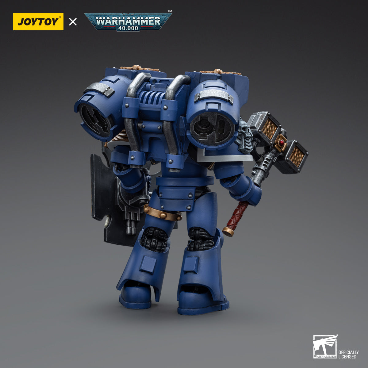 Warhammer Collectibles: 1/18 Scale Ultramarines Vanguard Veteran with Thunder Hammer, Storm Shield - Good Games