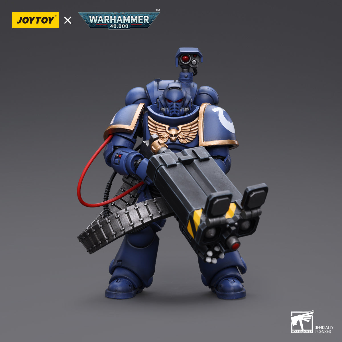 Warhammer Collectibles: 1/18 Scale Ultramarines Desolation Marine with Castellan Launcher Superkrak - Good Games