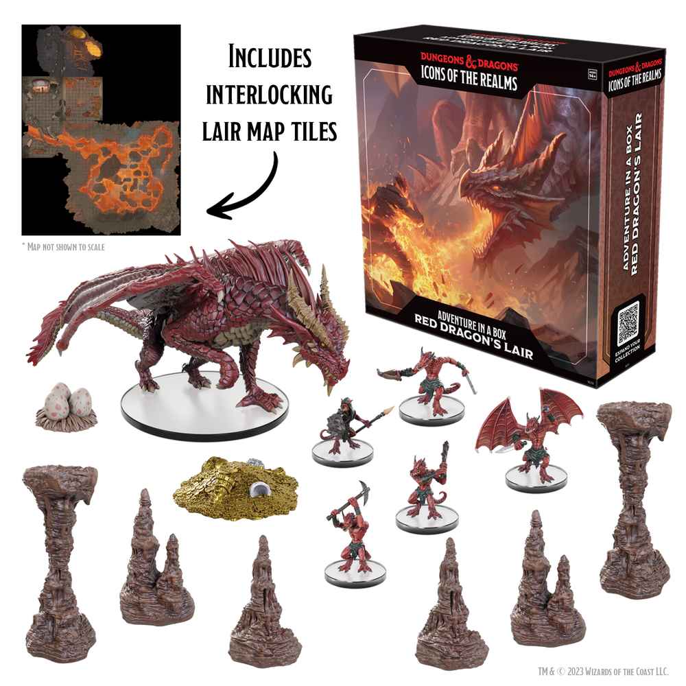 Dungeons & Dragons Icons of the Realms: Adventure in a Box - Red Dragons Lair - Good Games