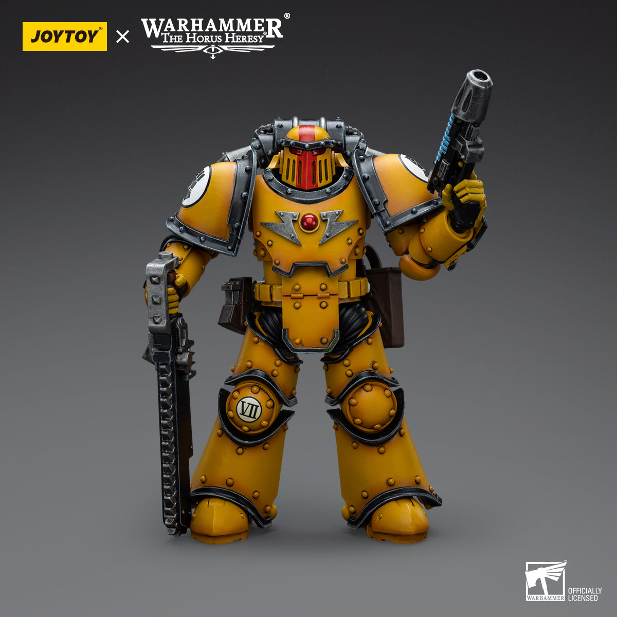 Warhammer Collectibles: 1/18 Scale Imperial Fists Legion MkIII Despoiler Squad Sgt with Pistol - Good Games