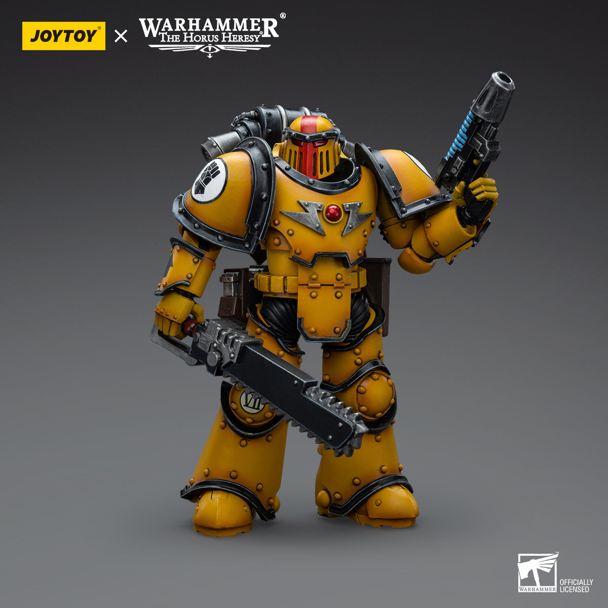 Warhammer Collectibles: 1/18 Scale Imperial Fists Legion MkIII Despoiler Squad Sgt with Pistol - Good Games