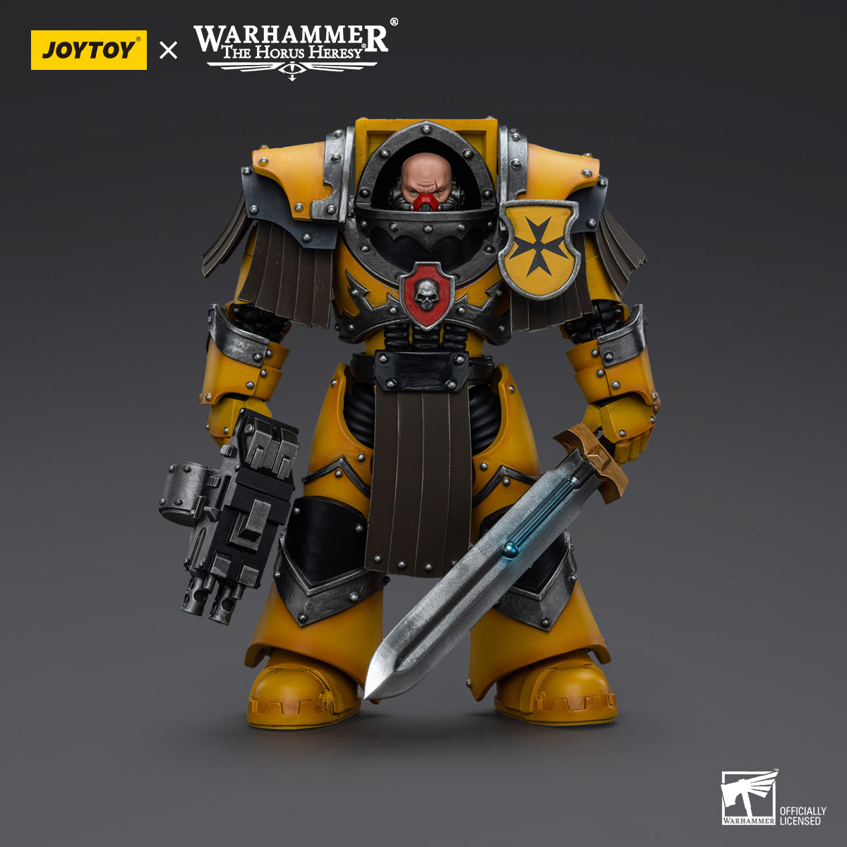Warhammer Collectibles: 1/18 Scale Imperial Fists Legion Cataphractii Terminator Squad Sergeant - Good Games
