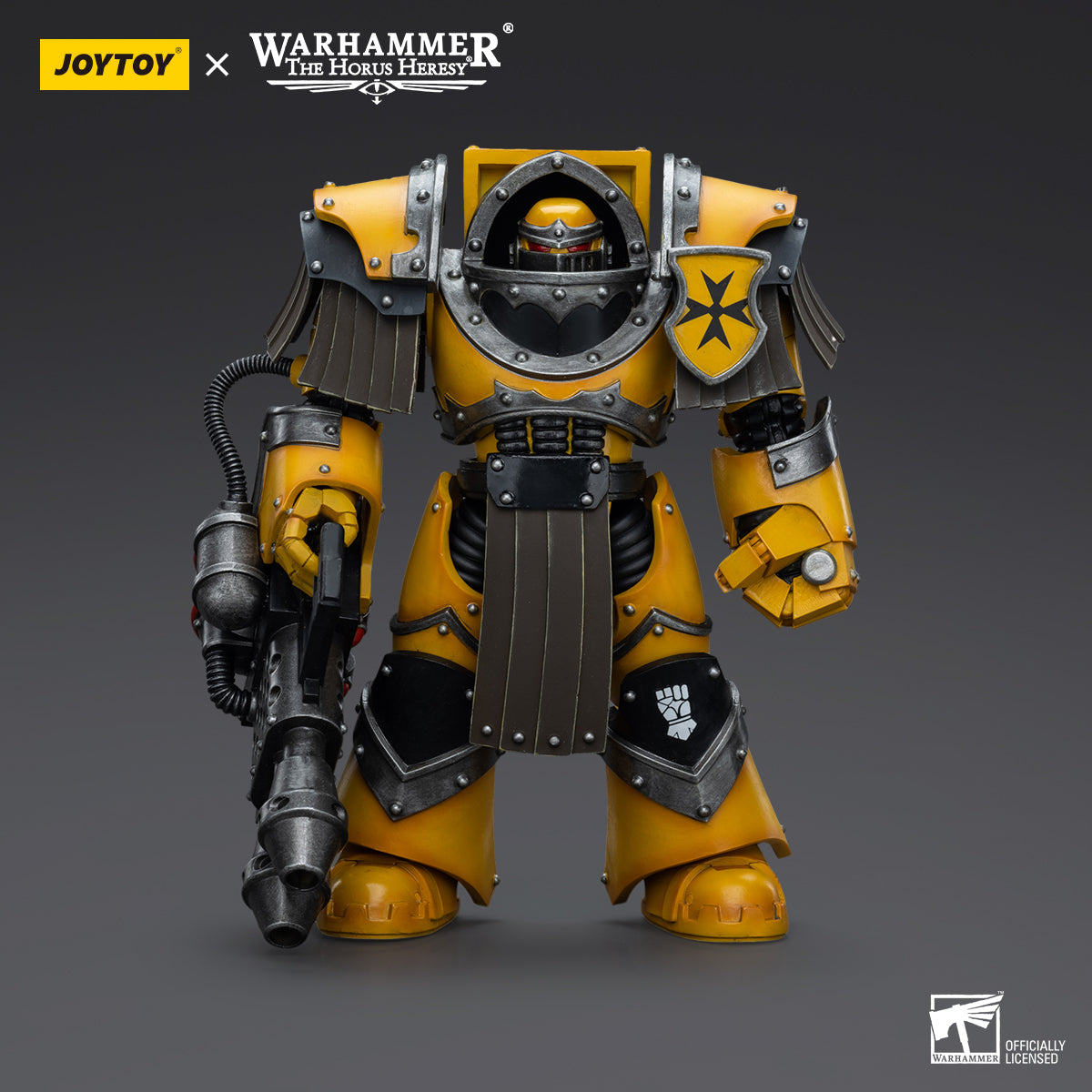 Warhammer Collectibles: 1/18 Scale Imperial Fists Legion Cataphractii Terminator Squad with Flamer - Good Games