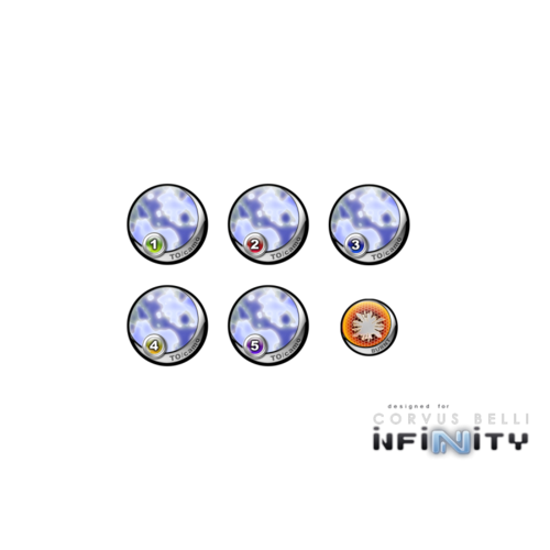 Infinity Tokens: TOCamo Blue (6) - Good Games