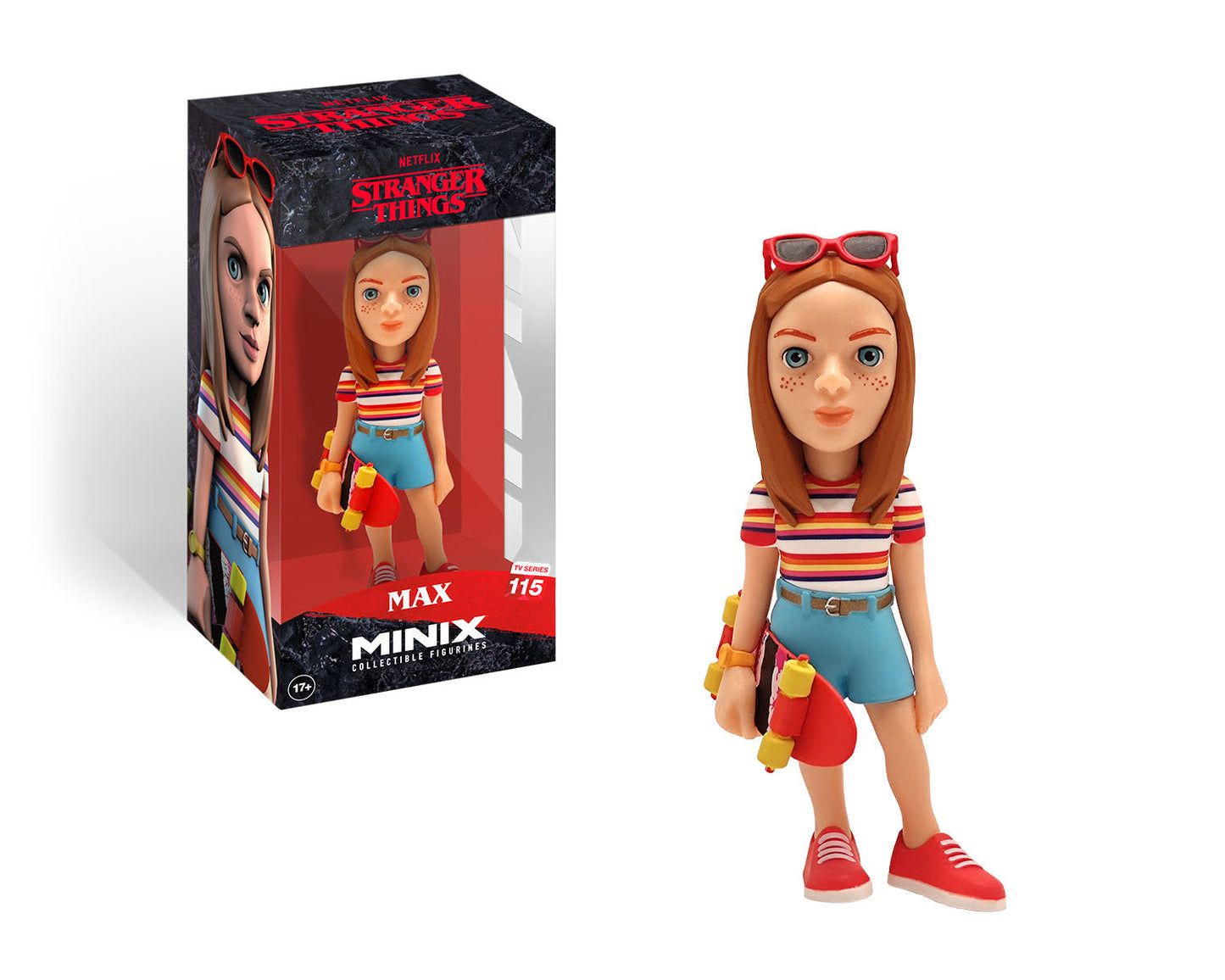 Figure packaged in Stranger Things box with Max’s name and series graphics