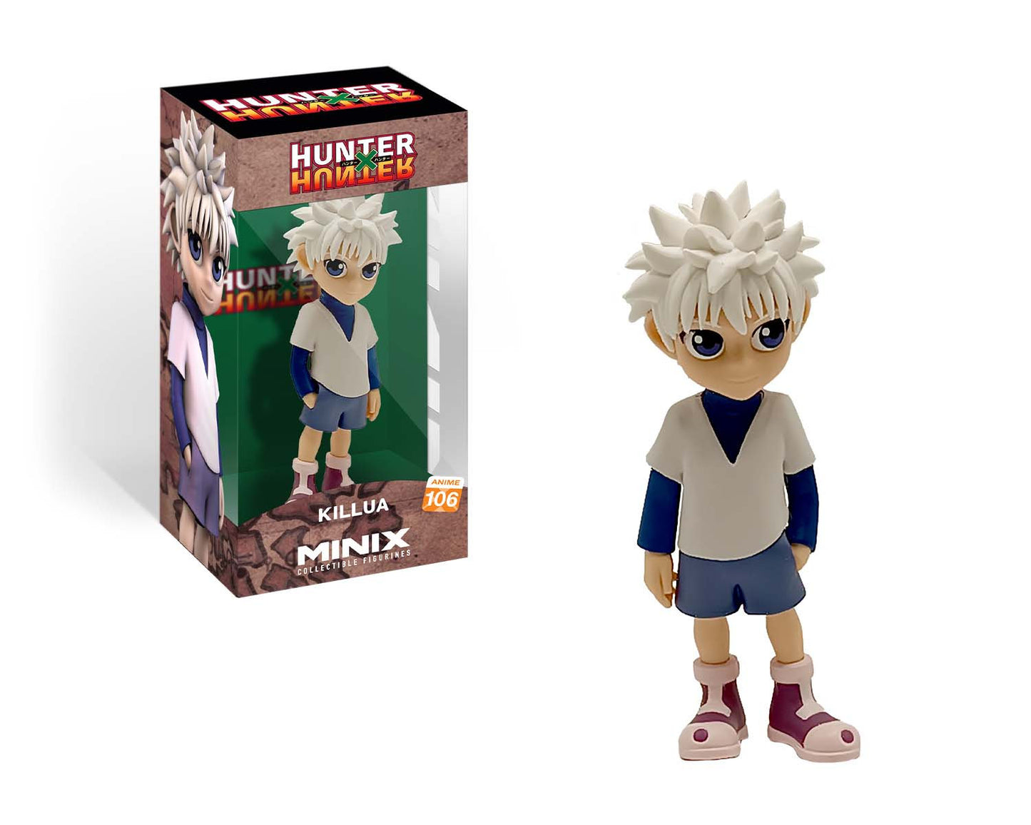 Boxed figure with Hunter x Hunter branding and Killua’s image on display window