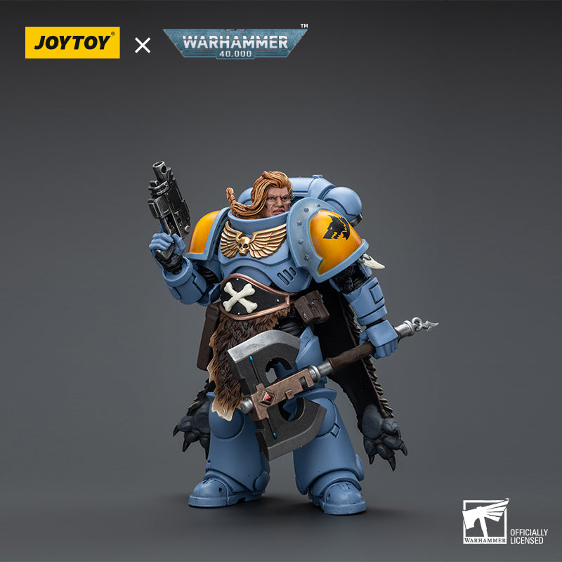 Warhammer Collectibles: 1/18 Scale Space Marines Space Wolves Claw Pack Pack Leader Logan Ghostwolf - Good Games