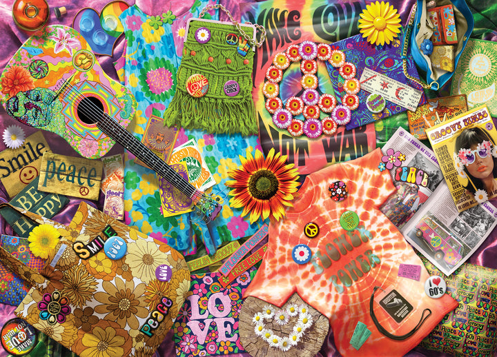 Holdson - Treats N Treasures 1960s Flower Power 1000 Piece Jigsaw - Good Games