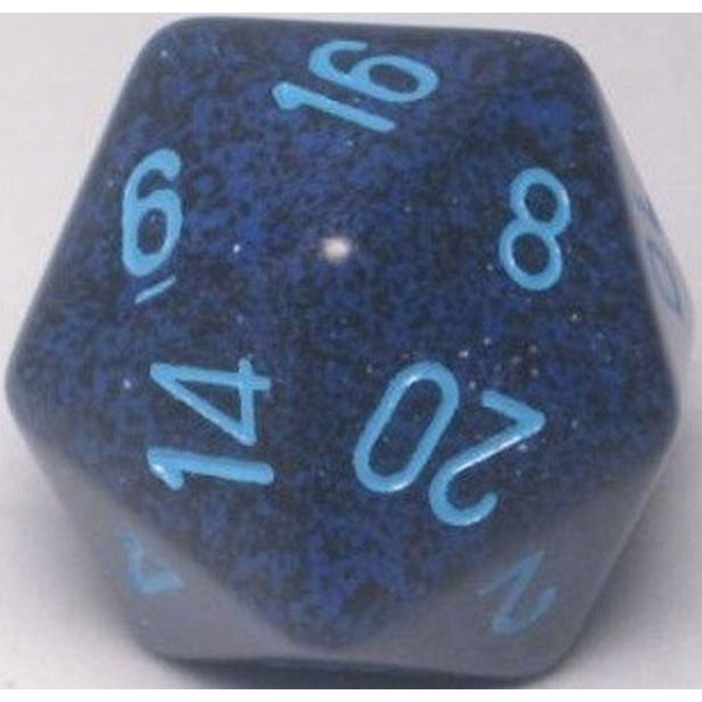 Speckled Cobalt 34mm d20 Dice
