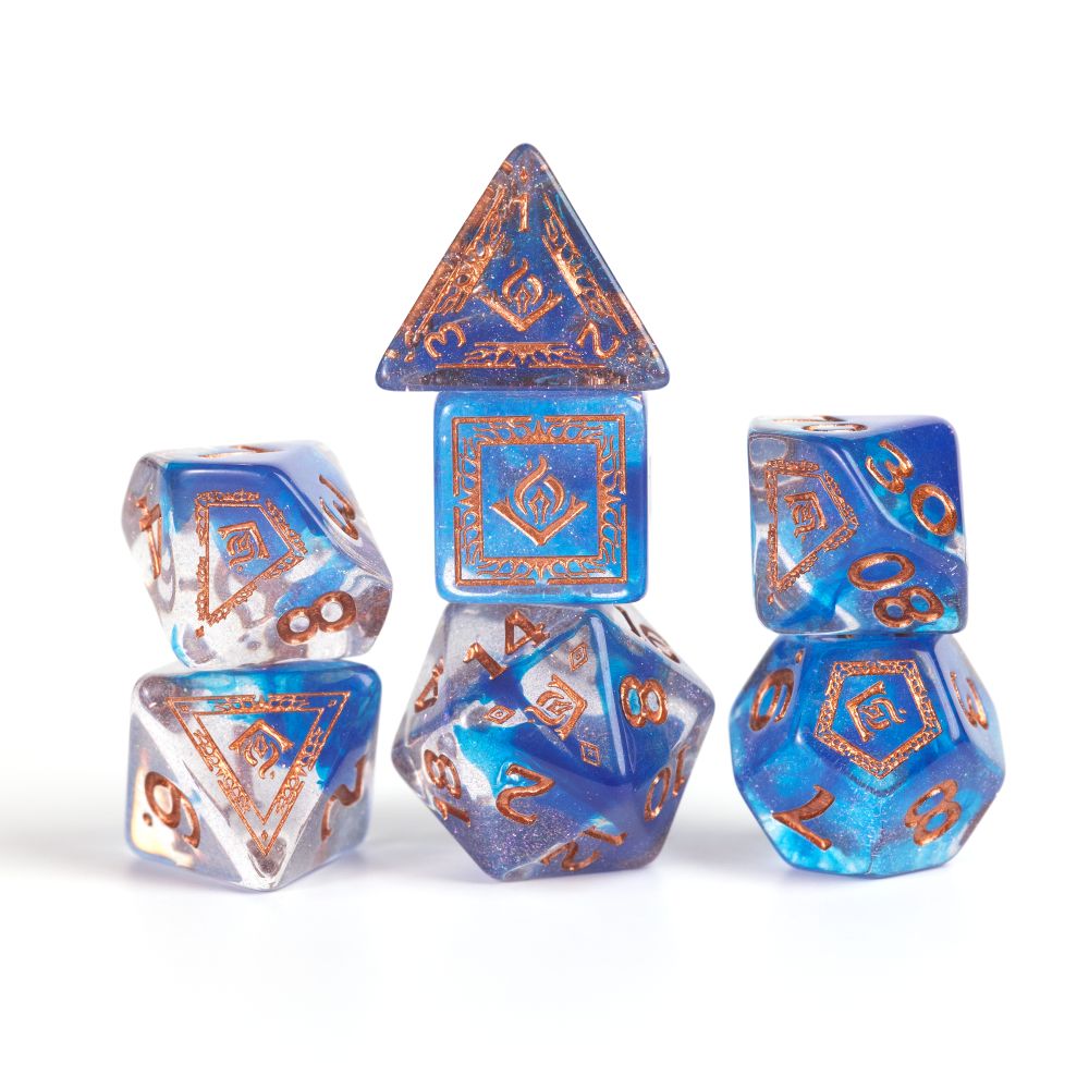Sirius Dice - Dungeons & Dragons Adventure Dice - Wizard - Blue - Good Games