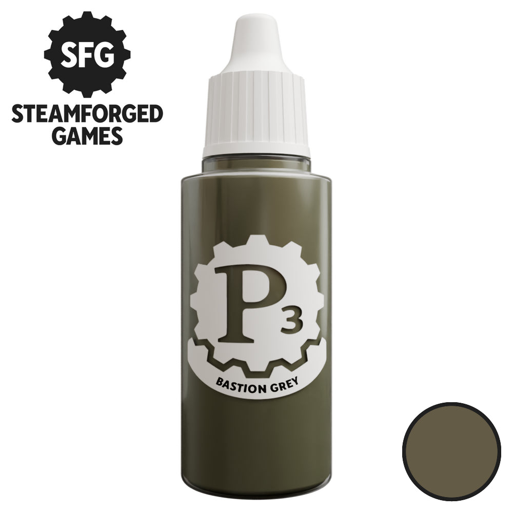 Steamforged Games P3 Paint 18ml - Bastion Grey - Good Games