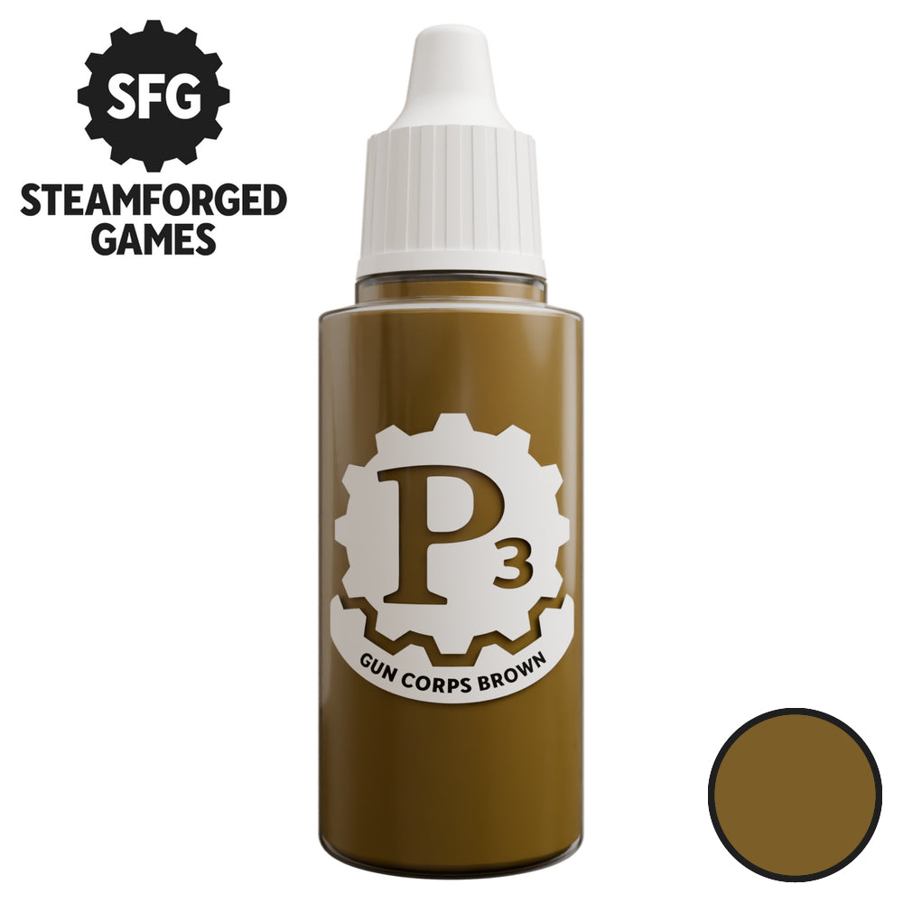 Steamforged Games P3 Paint 18ml - Gun Corps Brown - Good Games